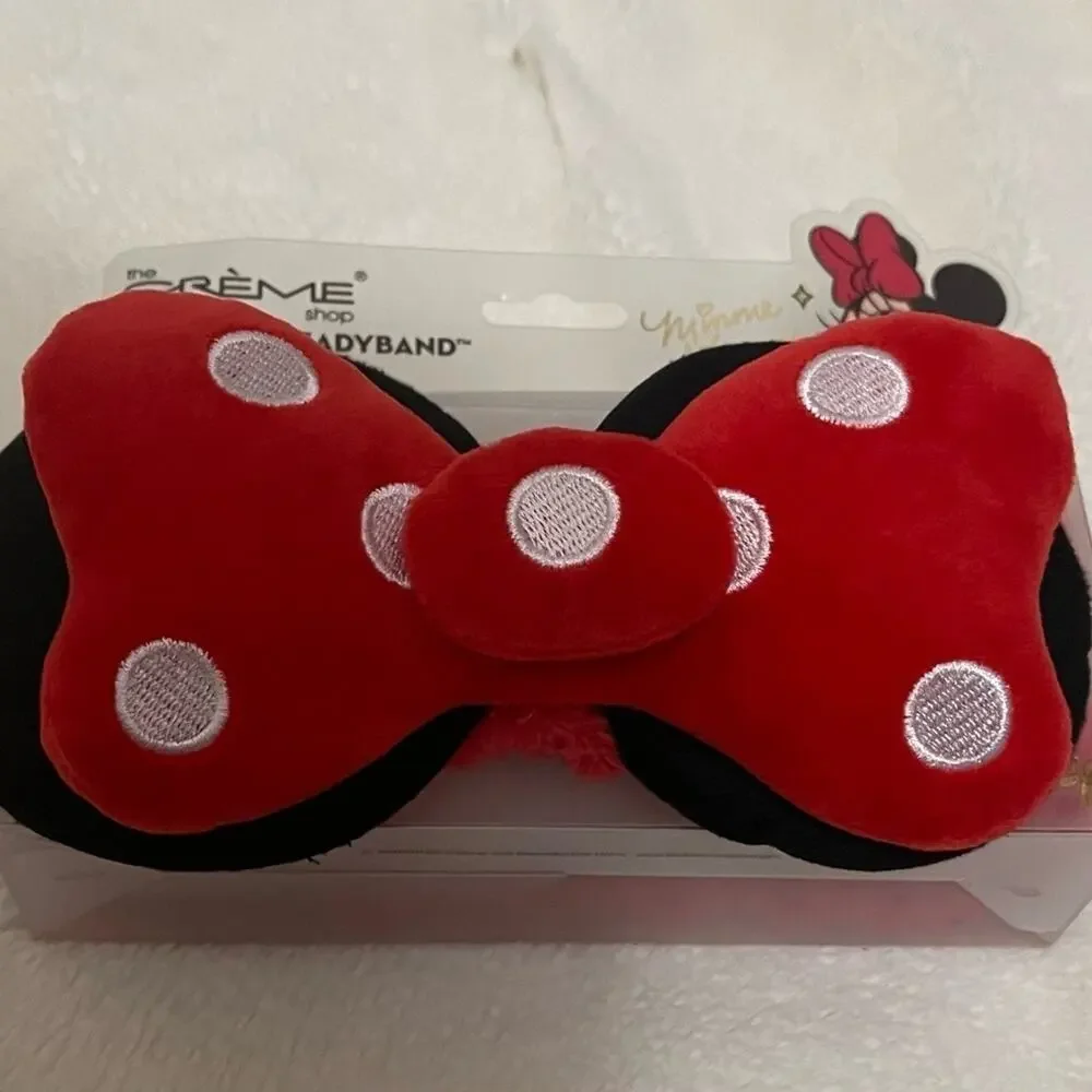 The Creme Shop Disney Minnie Mouse 3D Teddy Spa Headband with Red/White Bow